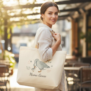 Bolsa Tote Grande Para Sempre Seu Pequeno Ganso Presente do Dia das