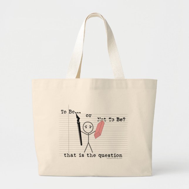 Bolsa Tote Grande Para ser ou não ser (Frente)