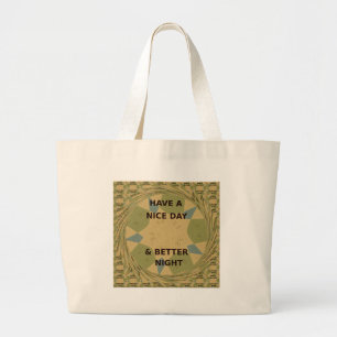 Bolsa Tote Grande Para Servir Proteger Tenha um Bom Dia