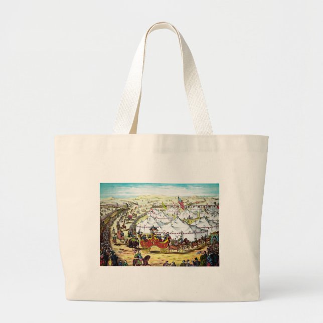 Bolsa Tote Grande Parada do circo do vintage (Frente)