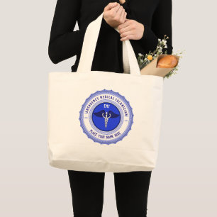 Bolsa Tote Grande Parâmetros personalizados EMT Caduceus