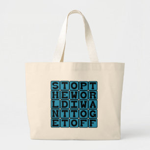 Bolsa Tote Grande Pare O Mundo, Quero Sair