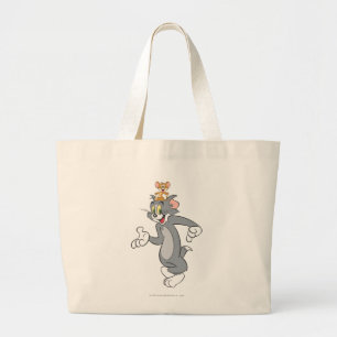 Bolsa Tote Grande Pares de Tom e de Jerry