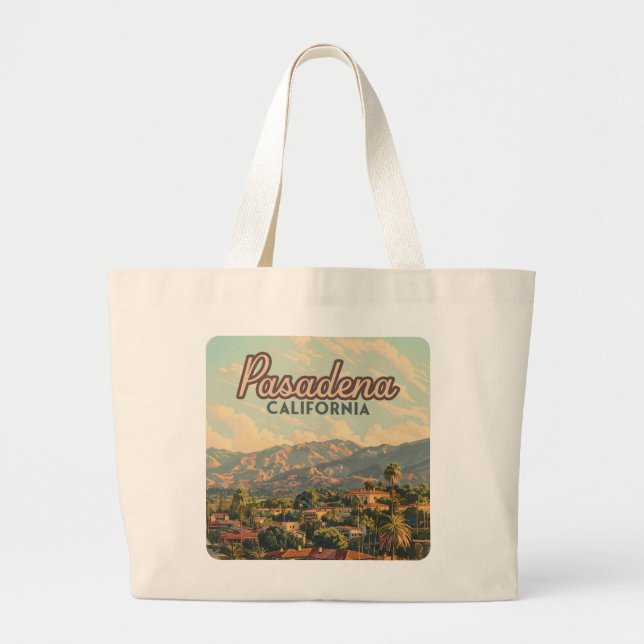 Bolsa Tote Grande Pasadena Los Angeles, Montanhas da Califórnia, Vin (Frente)