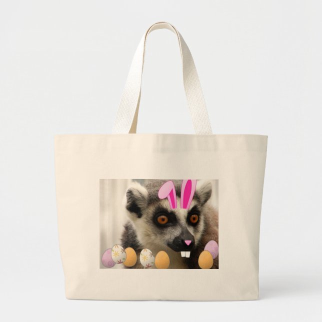 Bolsa Tote Grande Páscoa Lemur (Frente)