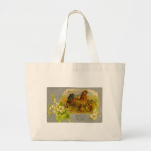 Bolsa Tote Grande Páscoa Vintage Hen