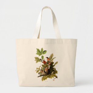 Bolsa Tote Grande Pássaro Americano Robin Wildlife