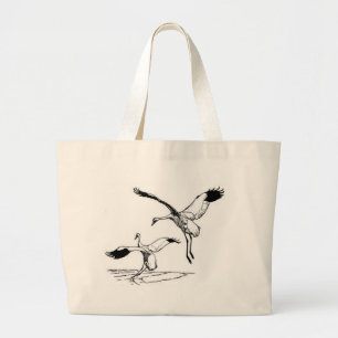Bolsa Tote Grande Pássaro/guindaste gritando