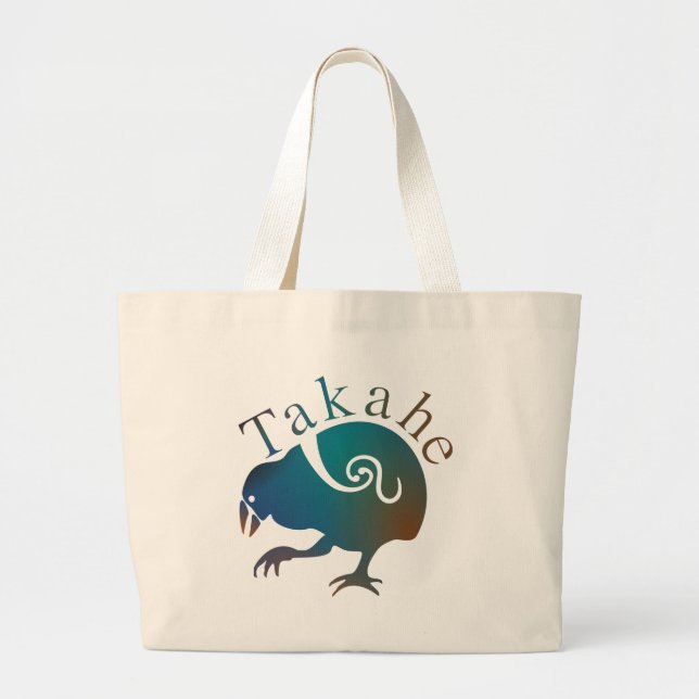 Bolsa Tote Grande Pássaro nativo neozelandês Takahe Flightless (Frente)