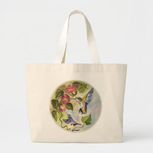 Bolsa Tote Grande Pássaros de Humming
