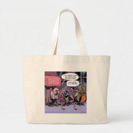 Bolsa Tote Grande Pássaros Engraçados da Mesma Espécie