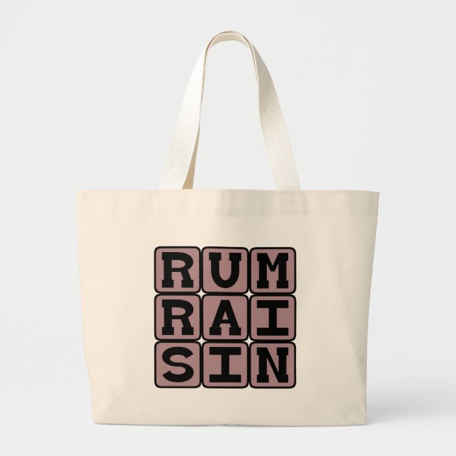 Bolsa Tote Grande Passas ao Rum, Sabor de Sorvete (Frente)