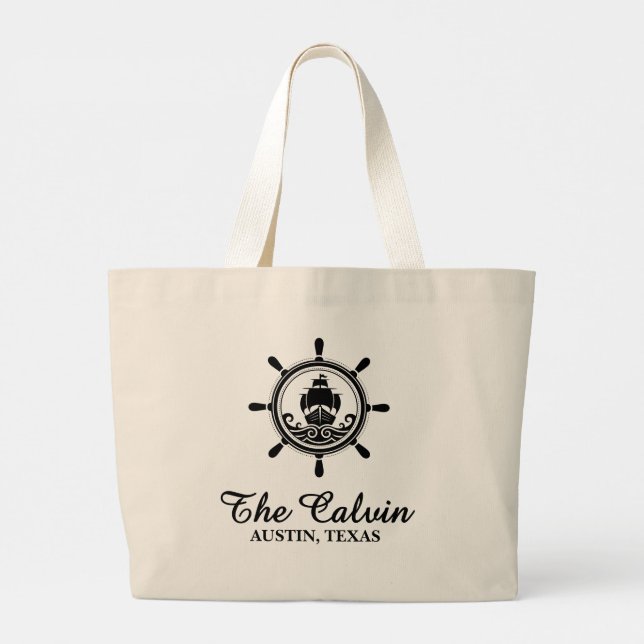 Bolsa Tote Grande Passeio de barco  (Verso)