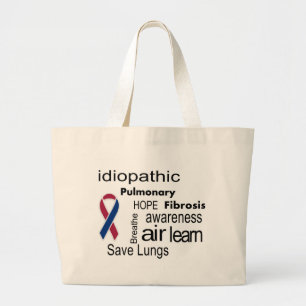 Bolsa Tote Grande Pasta da consciência da fibrose pulmonaa