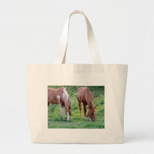 Bolsa Tote Grande Pastando cavalos