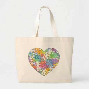 Bolsa Tote Grande Pastel Confetti Hearts