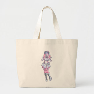 Bolsa Tote Grande Pastel Kawaii Bunny Girl Furry Tote Bag