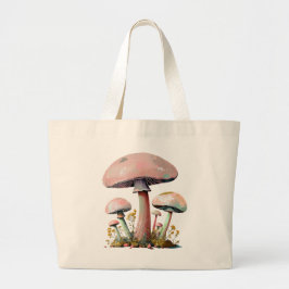 Bolsa Tote Grande Pastel Mushroom Art
