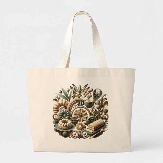 Bolsa Tote Grande Pastelaria e Baía (Frente)