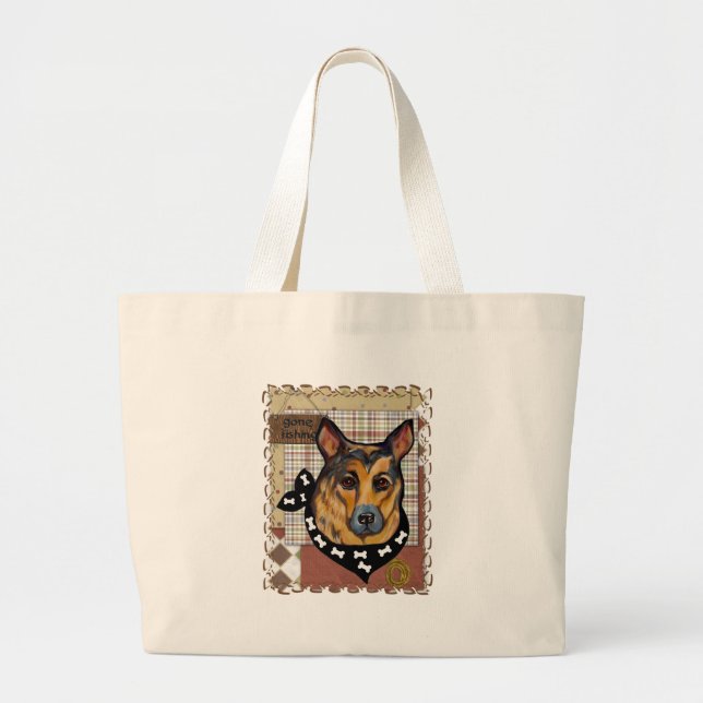 BOLSA TOTE GRANDE PASTOR ALEMÃO (Frente)