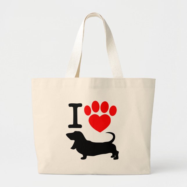 Bolsa Tote Grande Pata do coração (Frente)