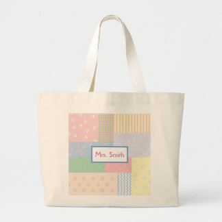 Bolsa Tote Grande Patchwork de Pastel