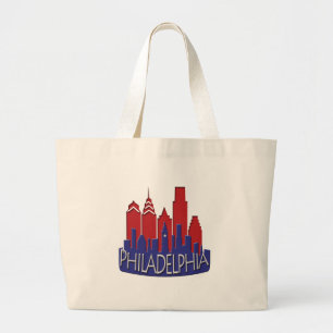 Bolsa Tote Grande Patriota do newwave da skyline de Philly