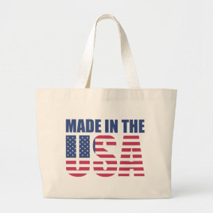 Bolsa Tote Grande Patriótico feito nos EUA