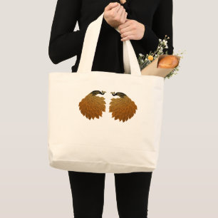 Bolsa Tote Grande Pavão Art Nouveau de Will Bradley