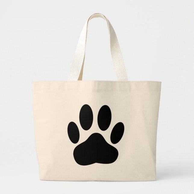 Bolsa Tote Grande Pawprint do Cão (Frente)
