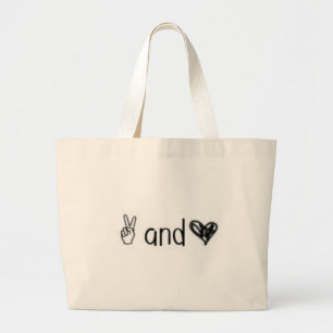 Bolsa Tote Grande Paz e amor