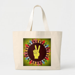 BOLSA TOTE GRANDE PAZ MUNDIAL