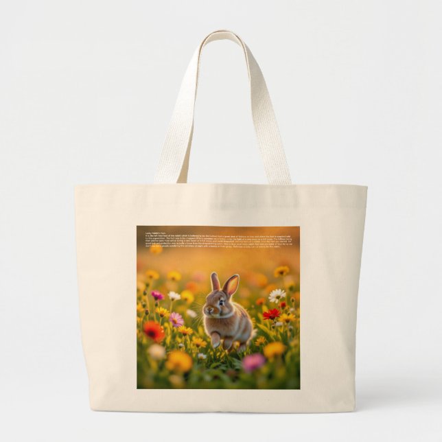 Bolsa Tote Grande Pé de Coelho Sortudo  (Frente)