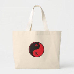 Bolsa Tote Grande Peace and Love Yinyang