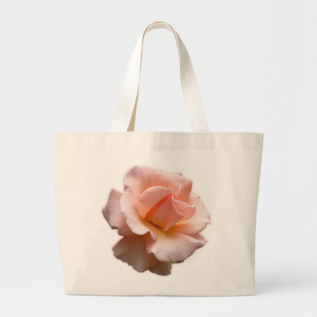 Bolsa Tote Grande Peach RoseTote Bag Wild Rosa Beach Tote Bags (Frente)