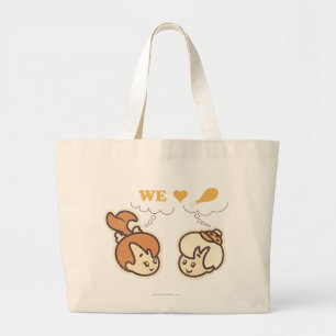 Bolsa Tote Grande PEBBLES™ e Bam Bam Love Comida