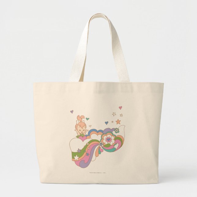 Bolsa Tote Grande PEBBLES™ Rainbow Cloud (Frente)
