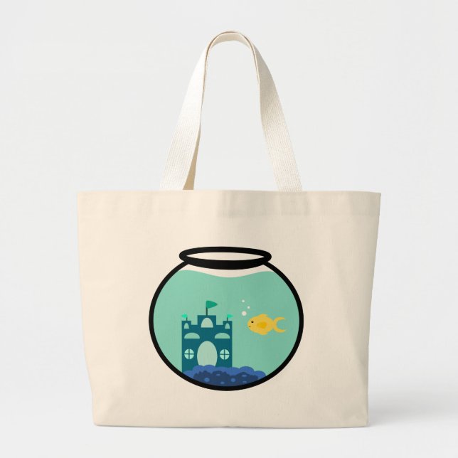 Bolsa Tote Grande Peixes Dourados (Frente)
