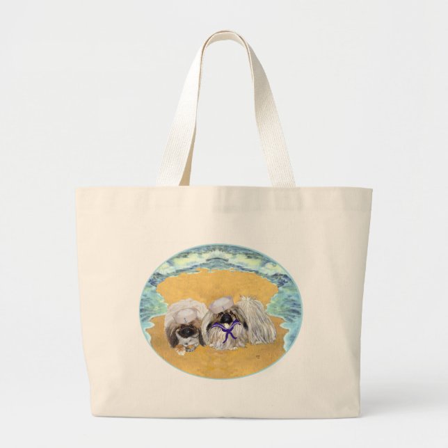 Bolsa Tote Grande Pekingese Sailors (Frente)