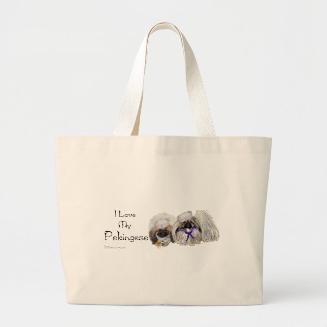 Bolsa Tote Grande Pekingese Sailors (Frente)