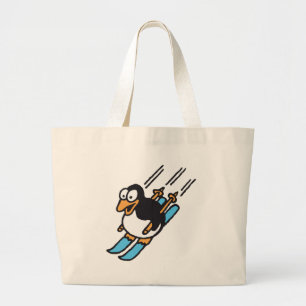 Bolsa Tote Grande penguin ski