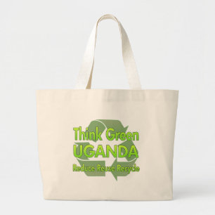 Bolsa Tote Grande Pense verde Uganda