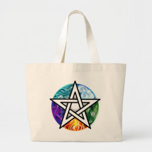 Bolsa Tote Grande Pentagrama do Wiccan