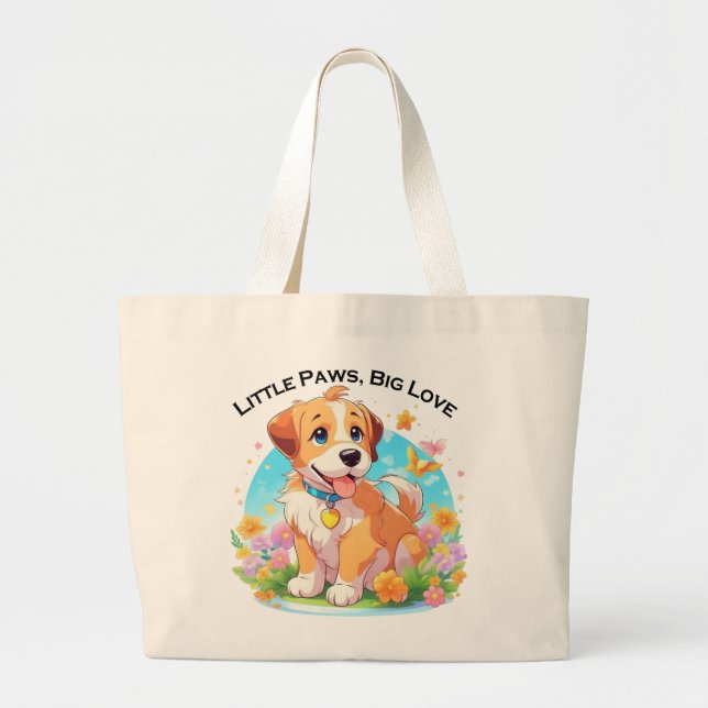 Bolsa Tote Grande Pequenas Patas Bonitas Grande Amor (Frente)