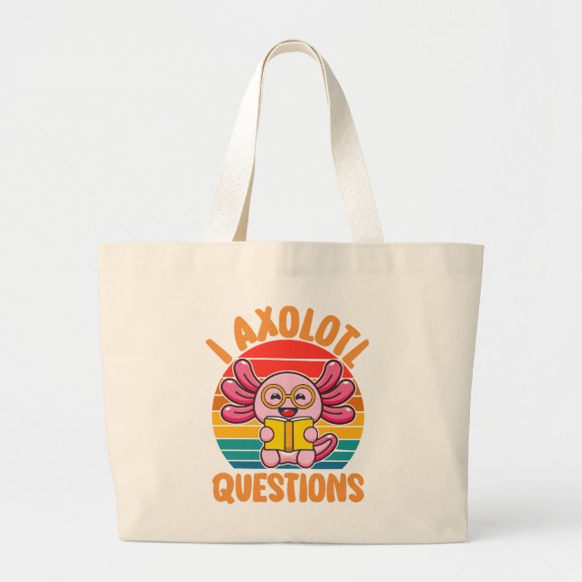 Bolsa Tote Grande Perguntas do Axolote I (Frente)
