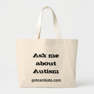 Bolsa Tote Grande Pergunte-me sobre a sacola do autismo