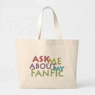 Bolsa Tote Grande Pergunte-me sobre meu Fanfic