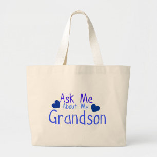 Bolsa Tote Grande Pergunte-me sobre o meu neto!