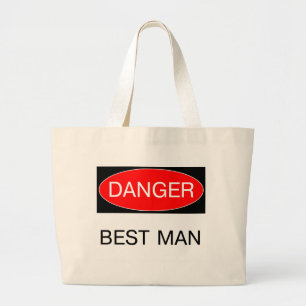 Bolsa Tote Grande Perigo - Melhor Amigo Camisa de Camaengro Divertid