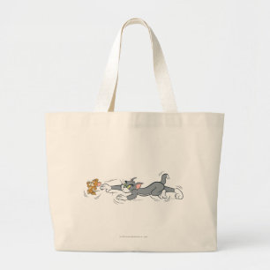 Bolsa Tote Grande Perseguição de Tom e de Jerry